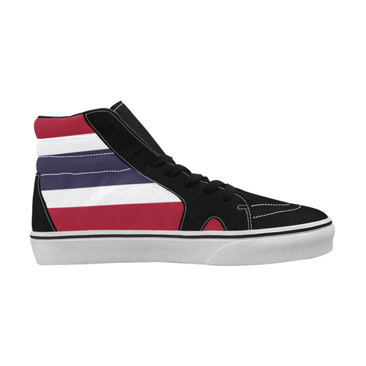 Thailand Flag Inspired Women's High Top Canvas Shoes