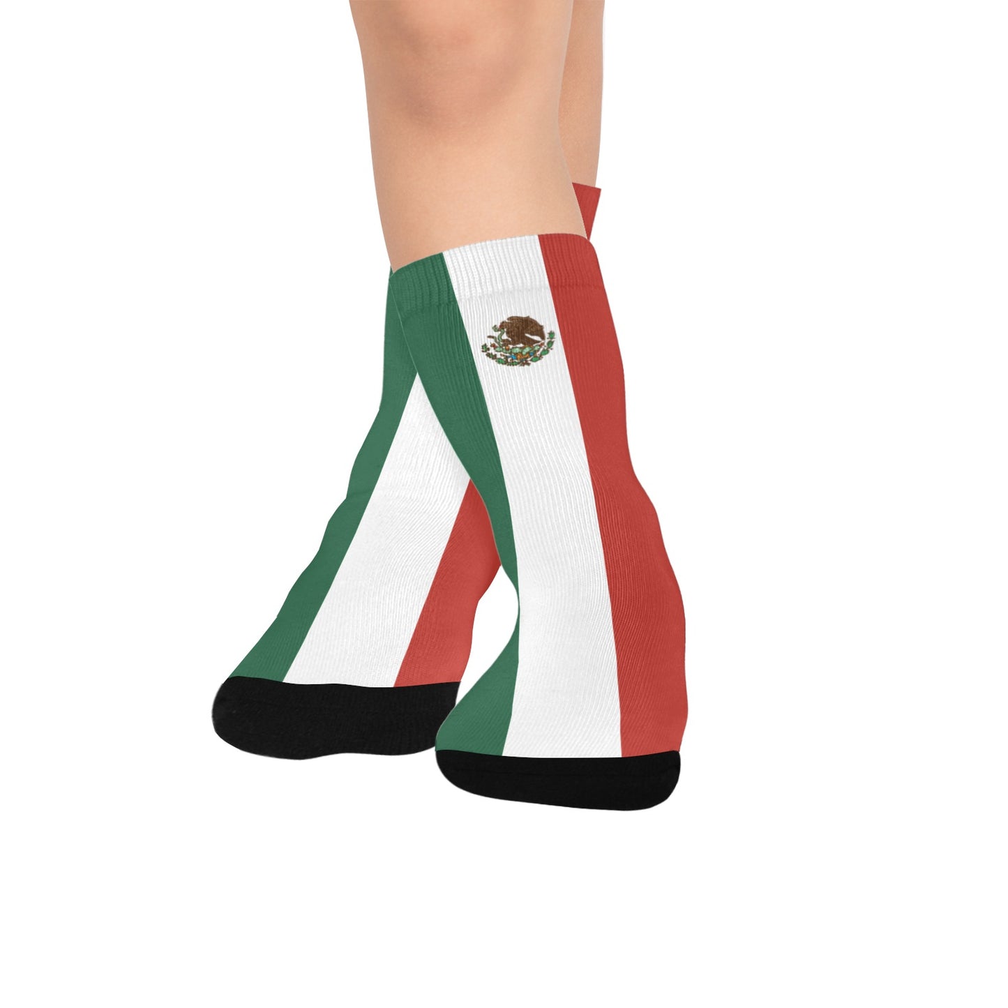 Mexico Flag Inspired Kid's Custom Socks | Ships from USA