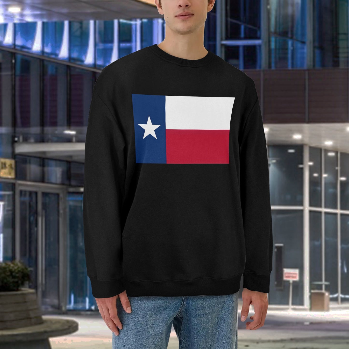 Texas Flag Unisex Fleece Sweatshirt (Made in the USA)