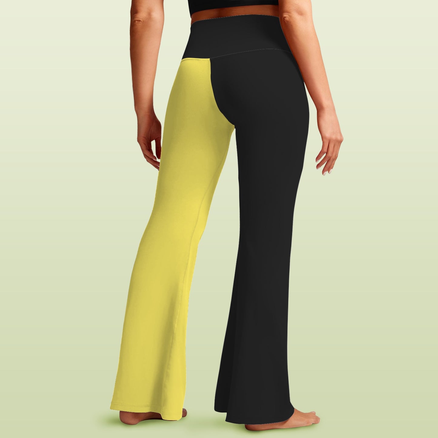 Gadsden Flag Inspired Women's V-Crossover High Waisted Flare Leggings
