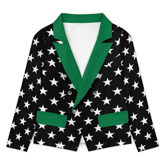 Thin Green Line Flag Inspired Women’s Double Breasted Blazer