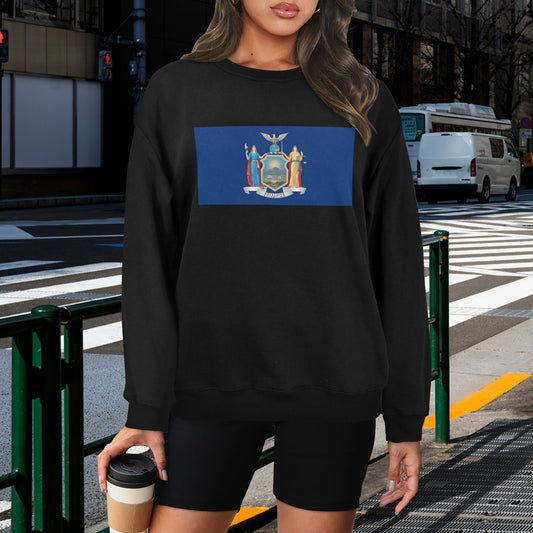 New York Flag Unisex Fleece Sweatshirt (Made in the USA)