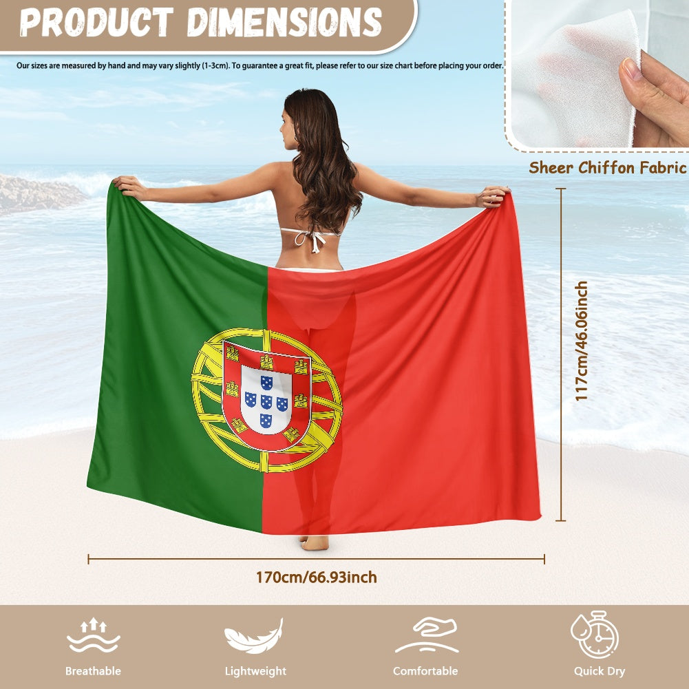 Portugal Flag Inspired Bikini Cover-Up