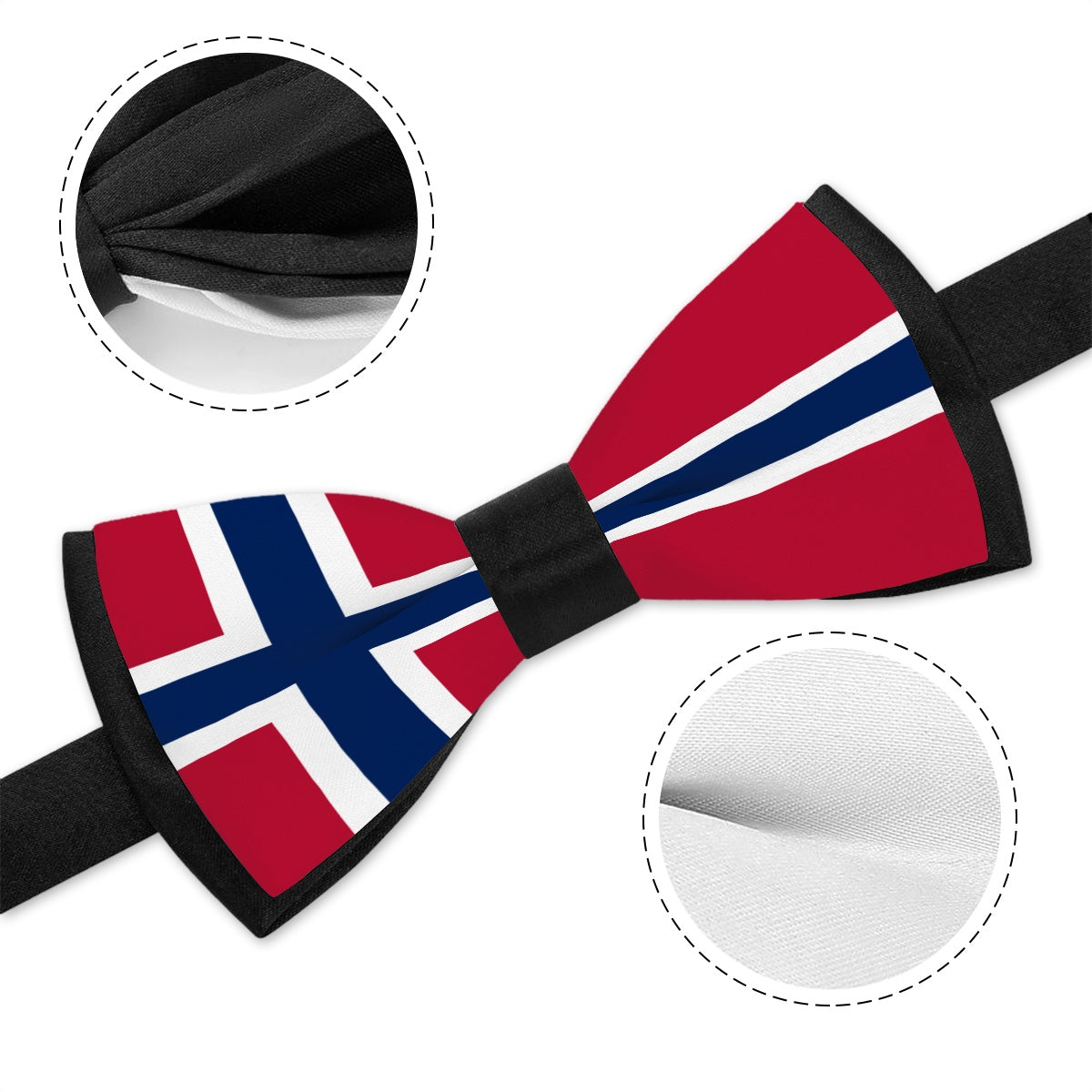 Norway Flag Inspired Bow Tie – Look Sharp, Show your Columbian Pride