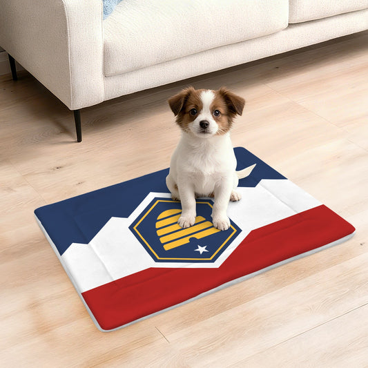 Utah Flag Inspired Pet Mat 25x18inch (Made in the USA)