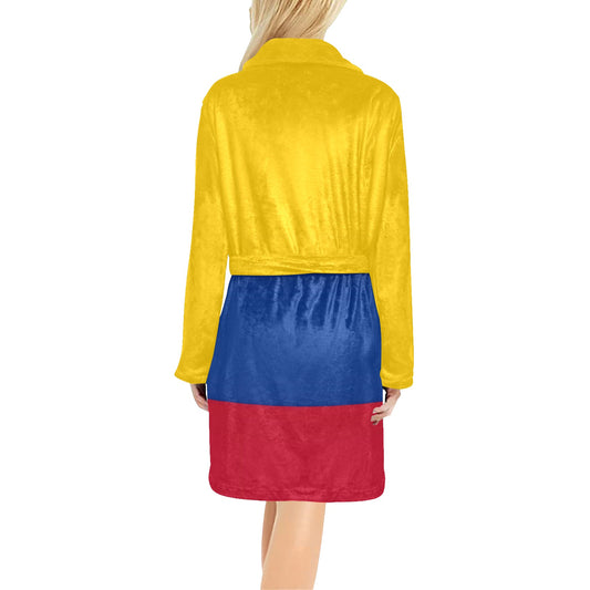 Colombia Flag Inspired Women's Fleece Robe
