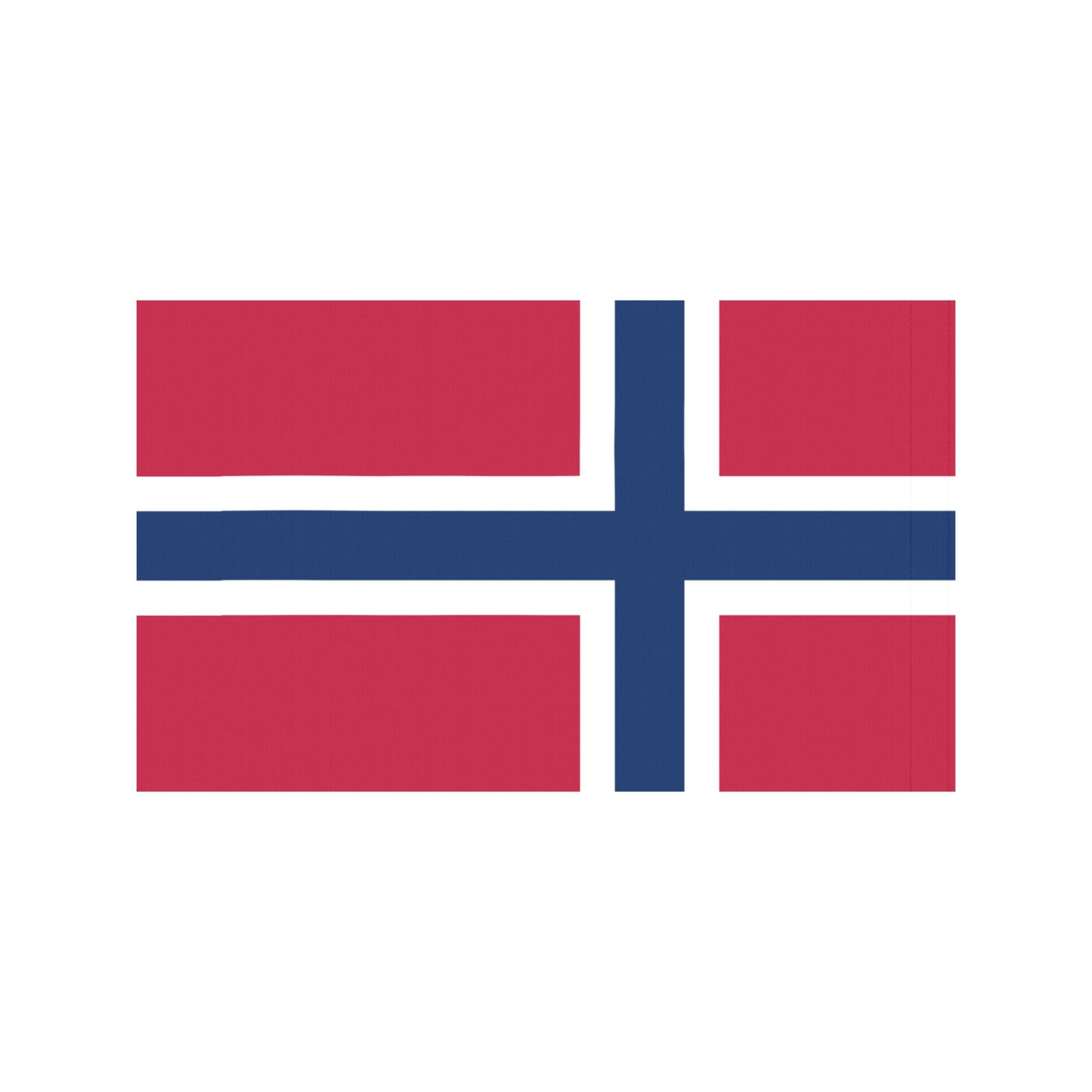 Norwegian flag design by Luv My Flag on display.