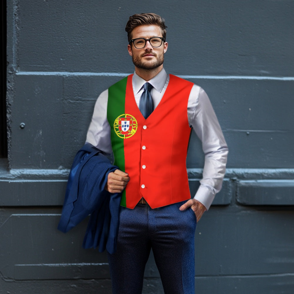 Portugal Flag Suit vest jacket