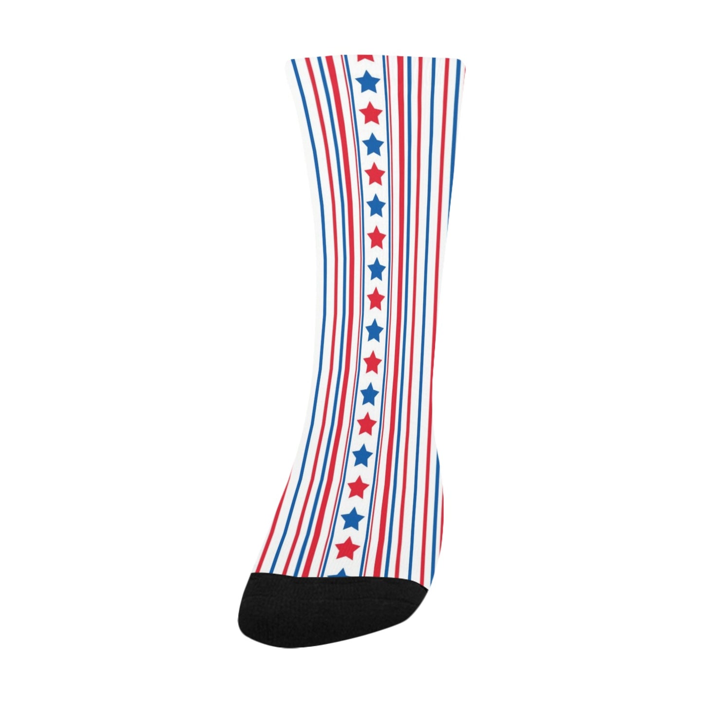 USA/American Flag Inspired Stars and Stripes Pattern Kid's Custom Socks (Made in the USA)