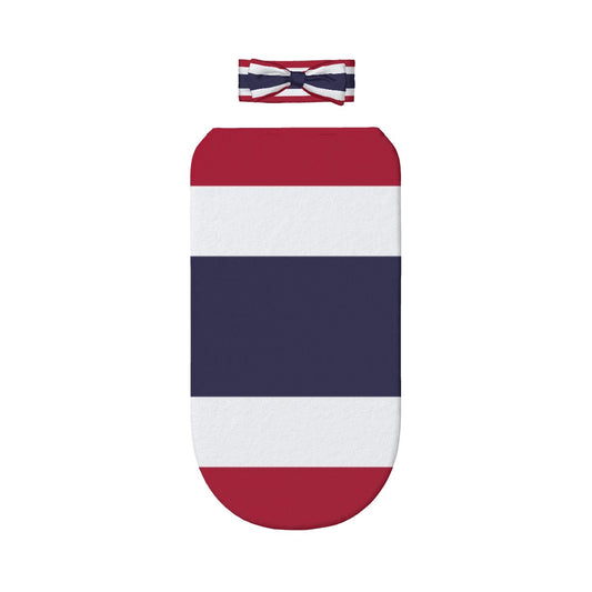 Thailand Flag Inspired Baby Swaddle Sack with Baby Headband