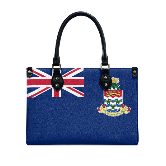 Blue handbag featuring British flag design, Luv My Flag.