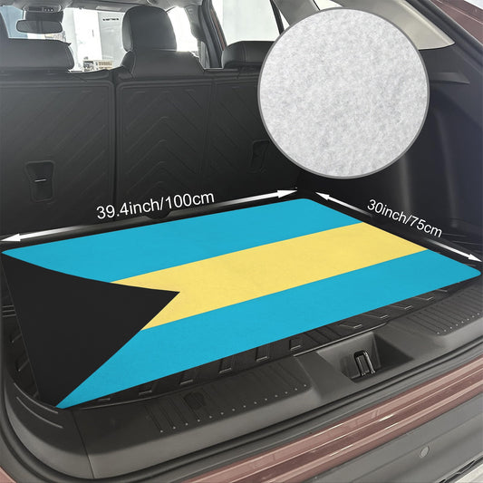 Bahamas Flag Inspired Car Trunk Mat 100 × 75 cm / 39.4 × 30 in Printed in the USA