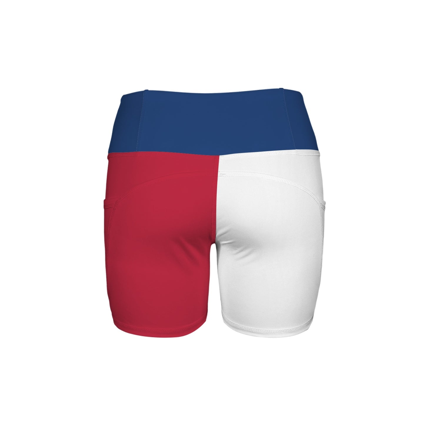 Texas Flag Inspired Pocket Yoga Active Shorts