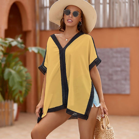 New Jersey Flag Inspired Custom Women's Beach Swim Cover Up