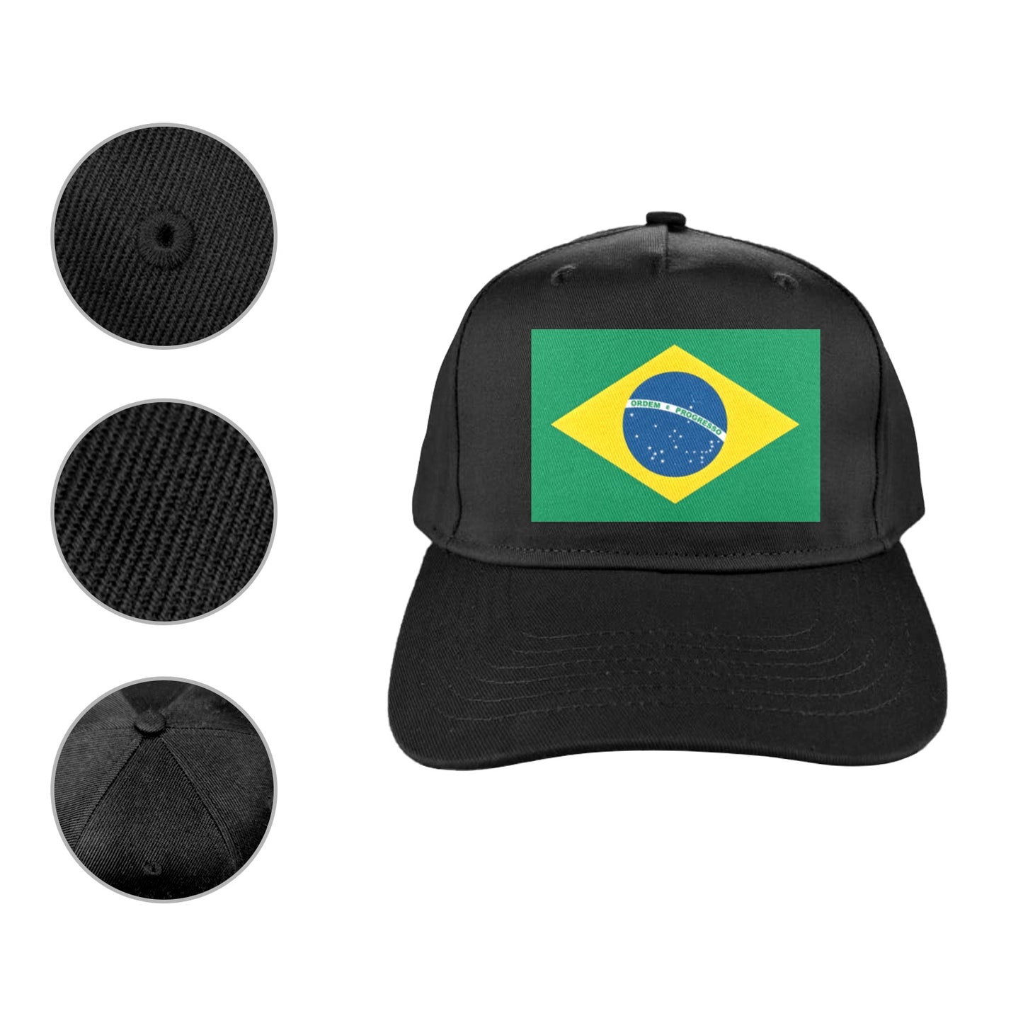 Brazil Flag Baseball Cap (Made in USA)
