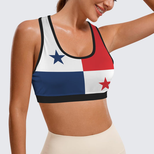 Panama Flag Racerback Sports Bra