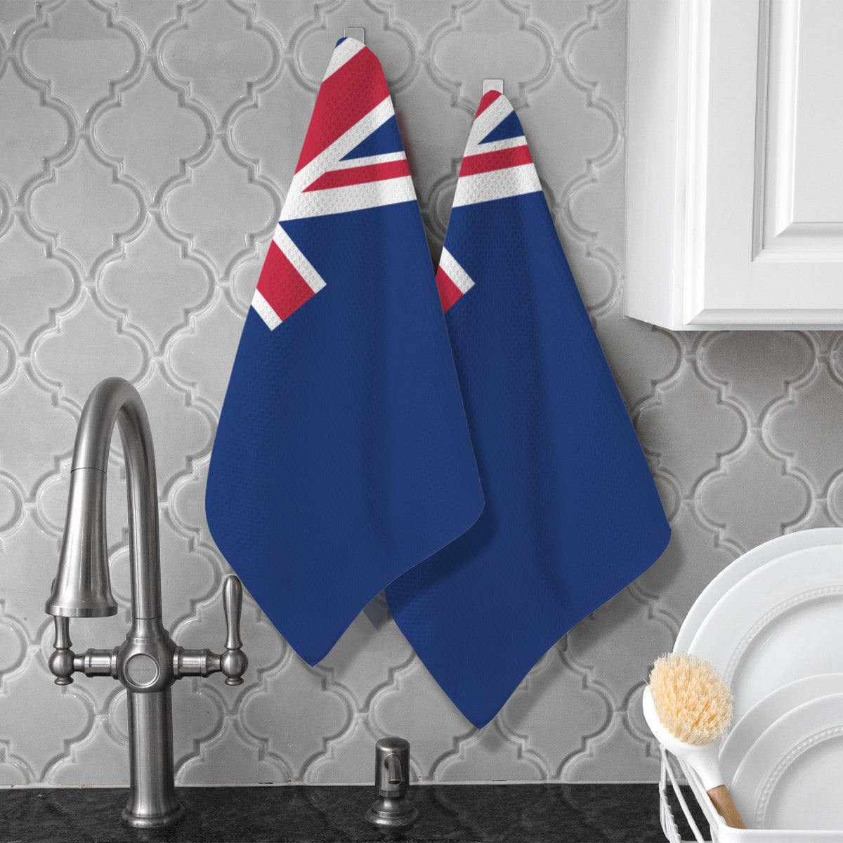 Virgin Islands Flag (British) Flag inspired Kitchen Towel 40X60cm (Pack of 2) | Printed In the USA
