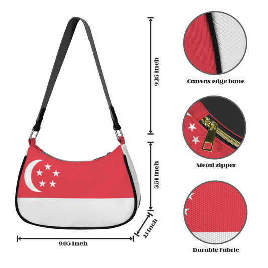 Singapore Flag Inspired Women's Shoulder Bag