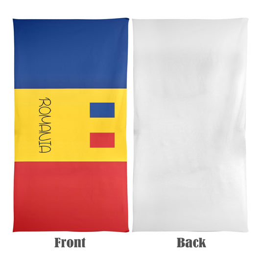 Romania Flag Beach Towel 31"x71" (Made in USA)