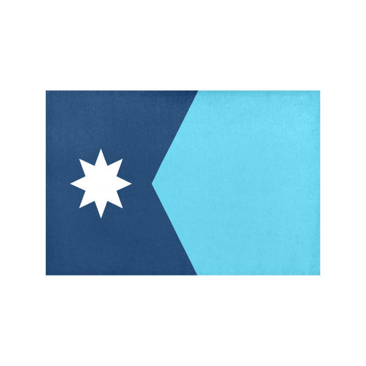 Luv My Flag: Blue flag with star and chevron.