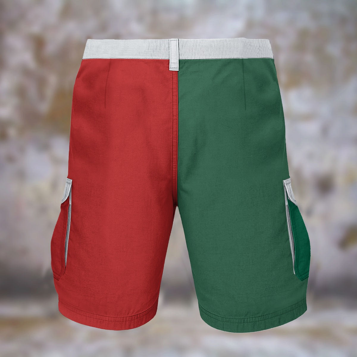 Mexico Flag Inspired Men’s Cargo Shorts (white trim)