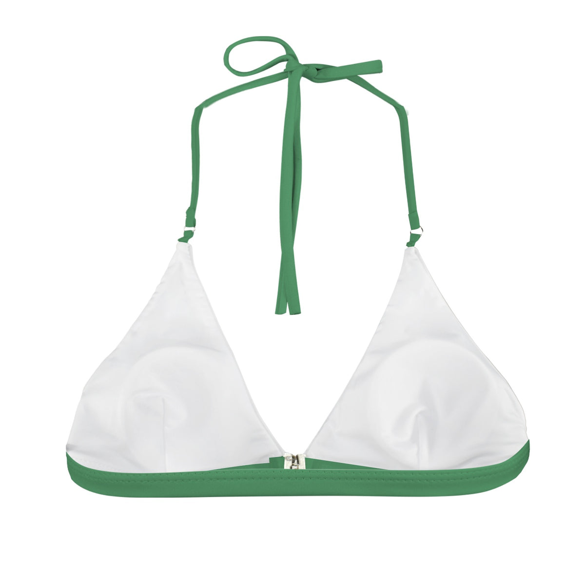 Brazil Flag Inspired Colors Front Buckle Triangle Bikini Top