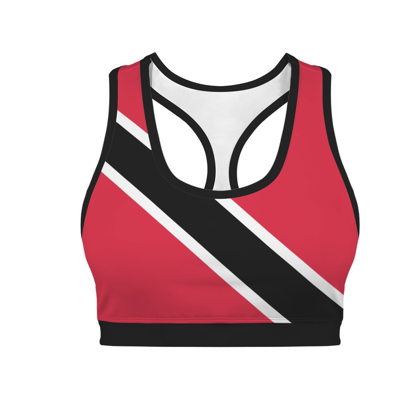 Trinidad and Tobago Flag Racerback Sports Bra