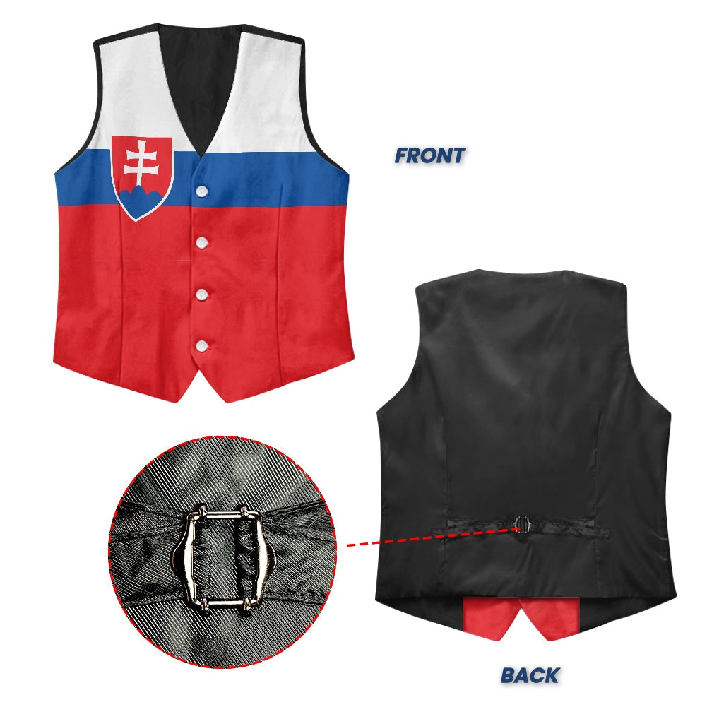Slovakia Flag Suit vest jacket