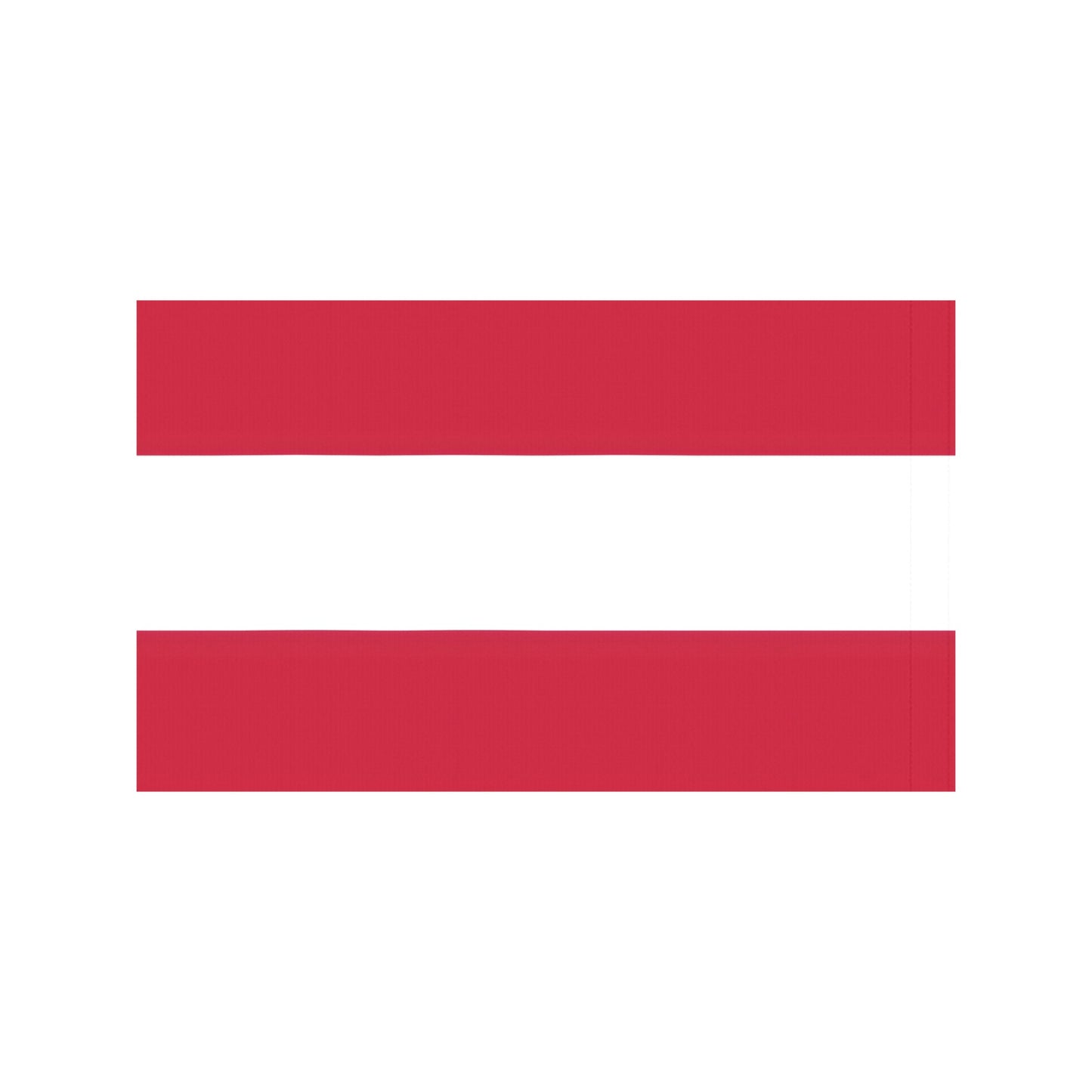 Red and white horizontal striped flag, Luv My Flag.