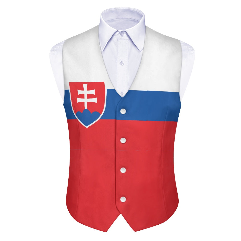 Slovakia Flag Suit vest jacket