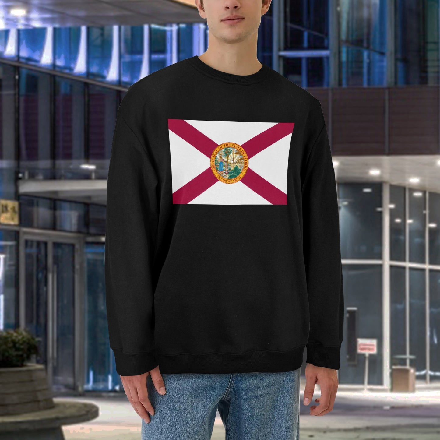 Florida Flag Unisex Fleece Sweatshirt (Made in the USA)
