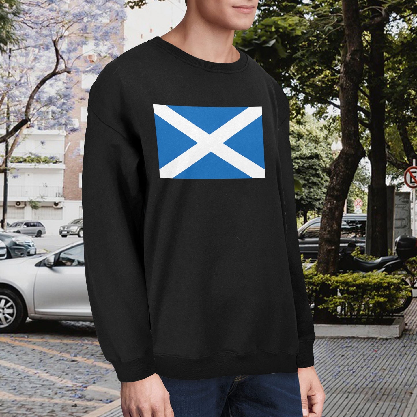 Scotland Flag Unisex Fleece Sweatshirt (Made in the USA)