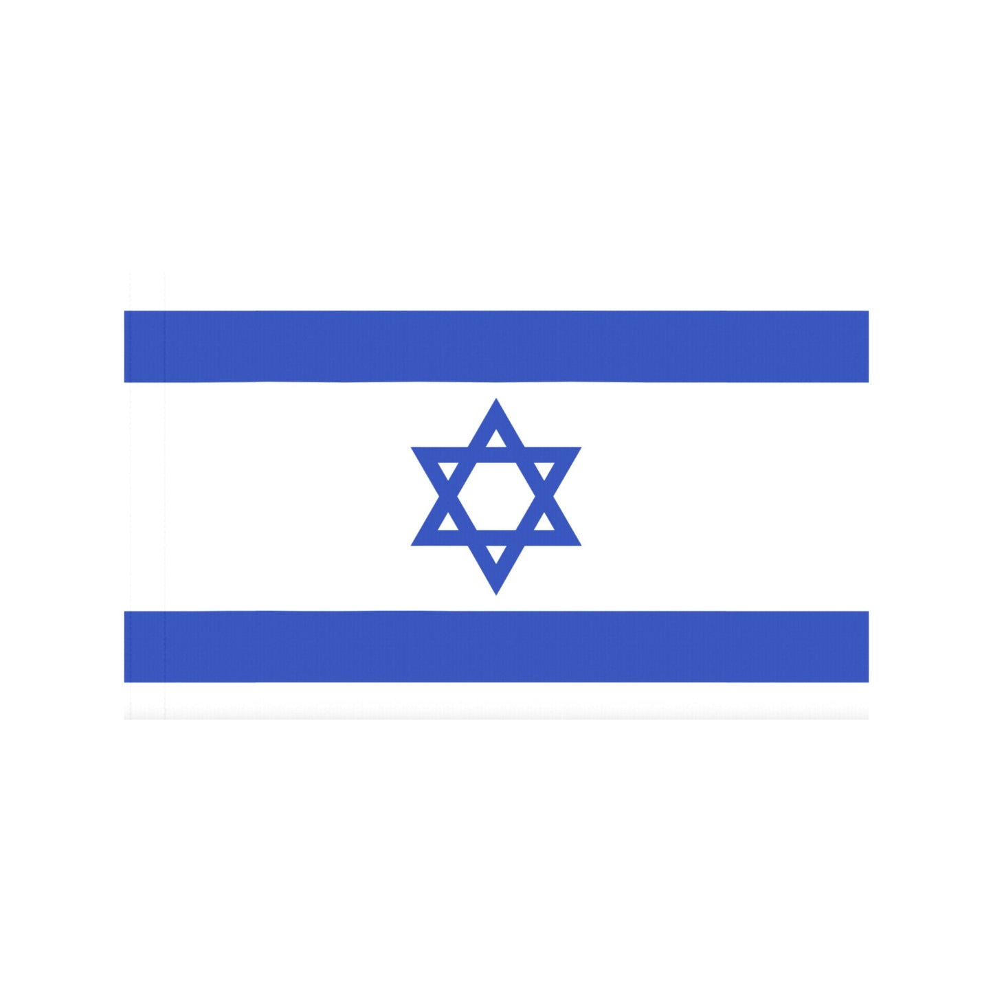 White flag with blue Star of David, by Luv My Flag.