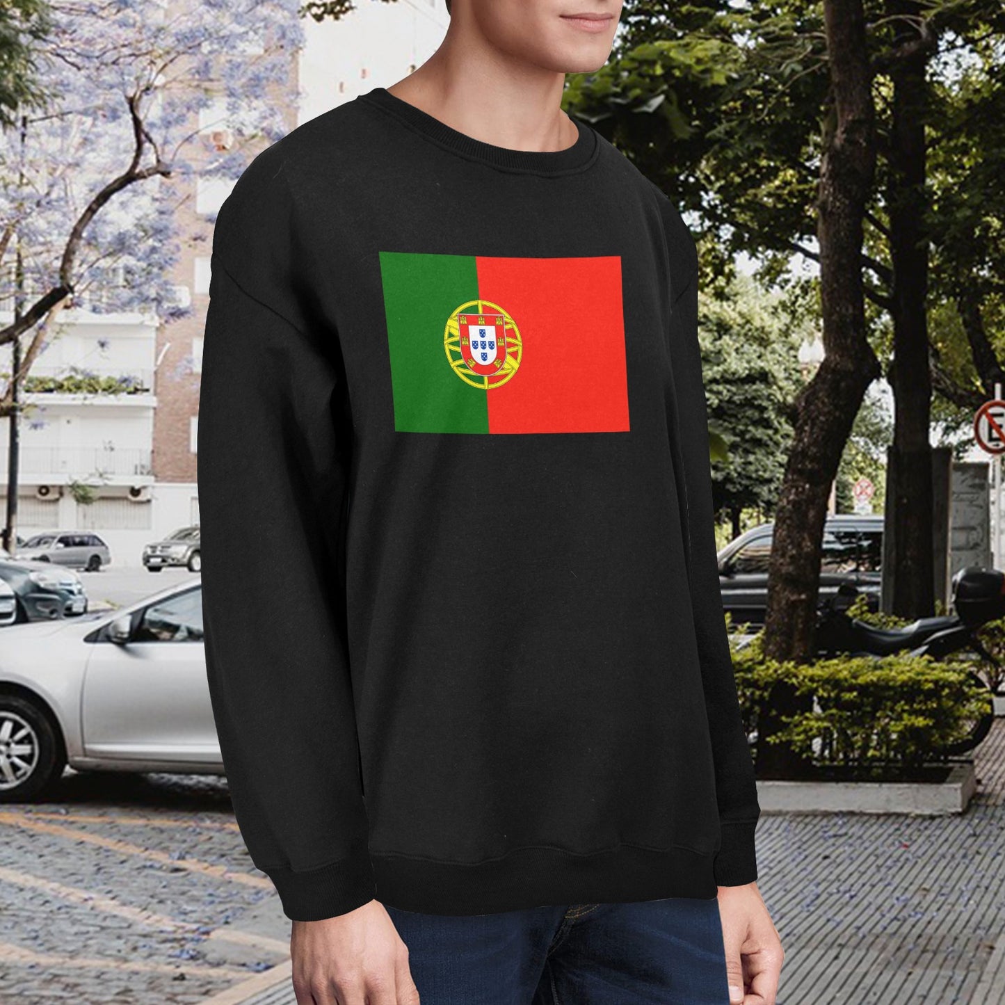Portugal Flag Unisex Fleece Sweatshirt (Made in the USA)