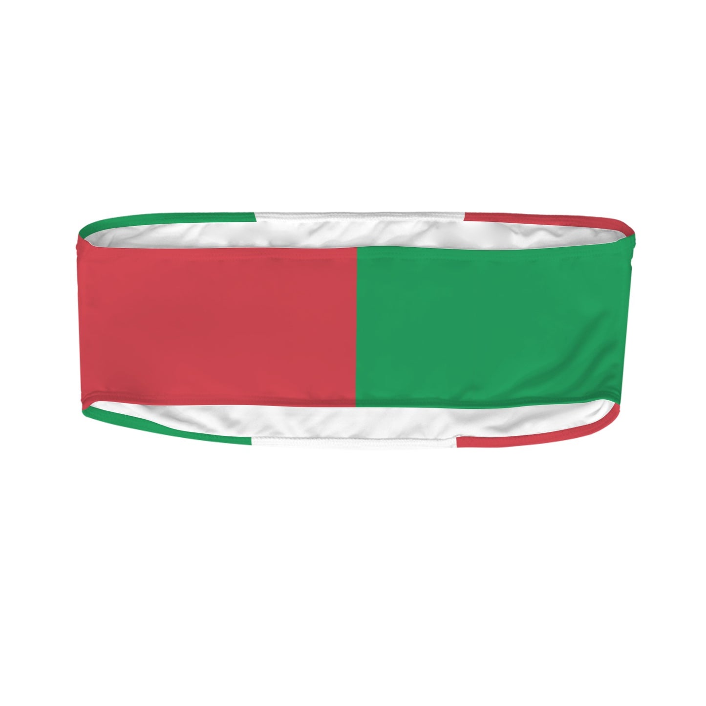 Italy Flag Inspired Bandeau Tube Bikini Top