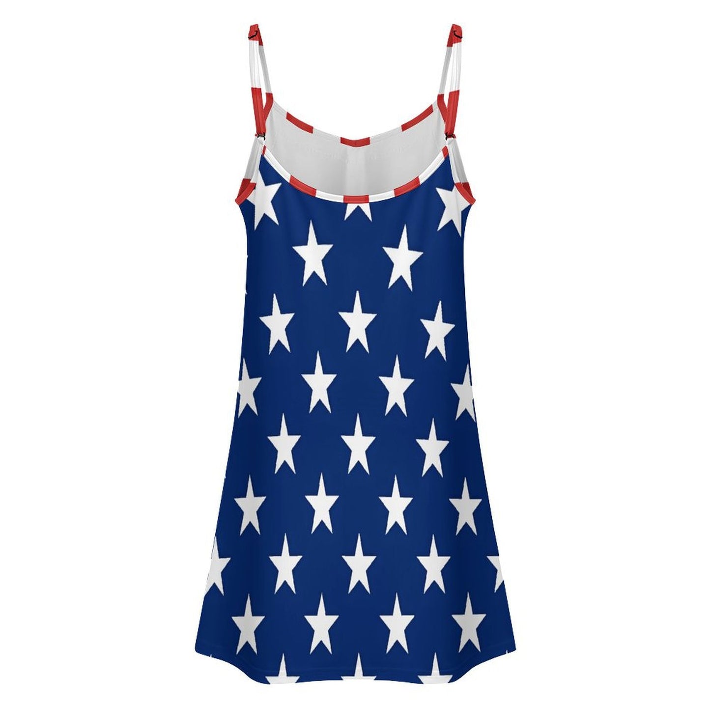 USA/American Flag Inspired Lace Trim Camisole Nightgown