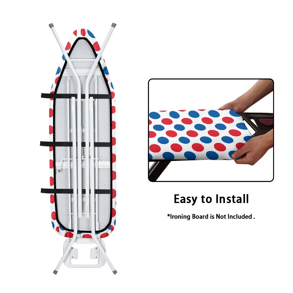 American Flag Colors Red Blue Polka Dot Ironing Board Cover