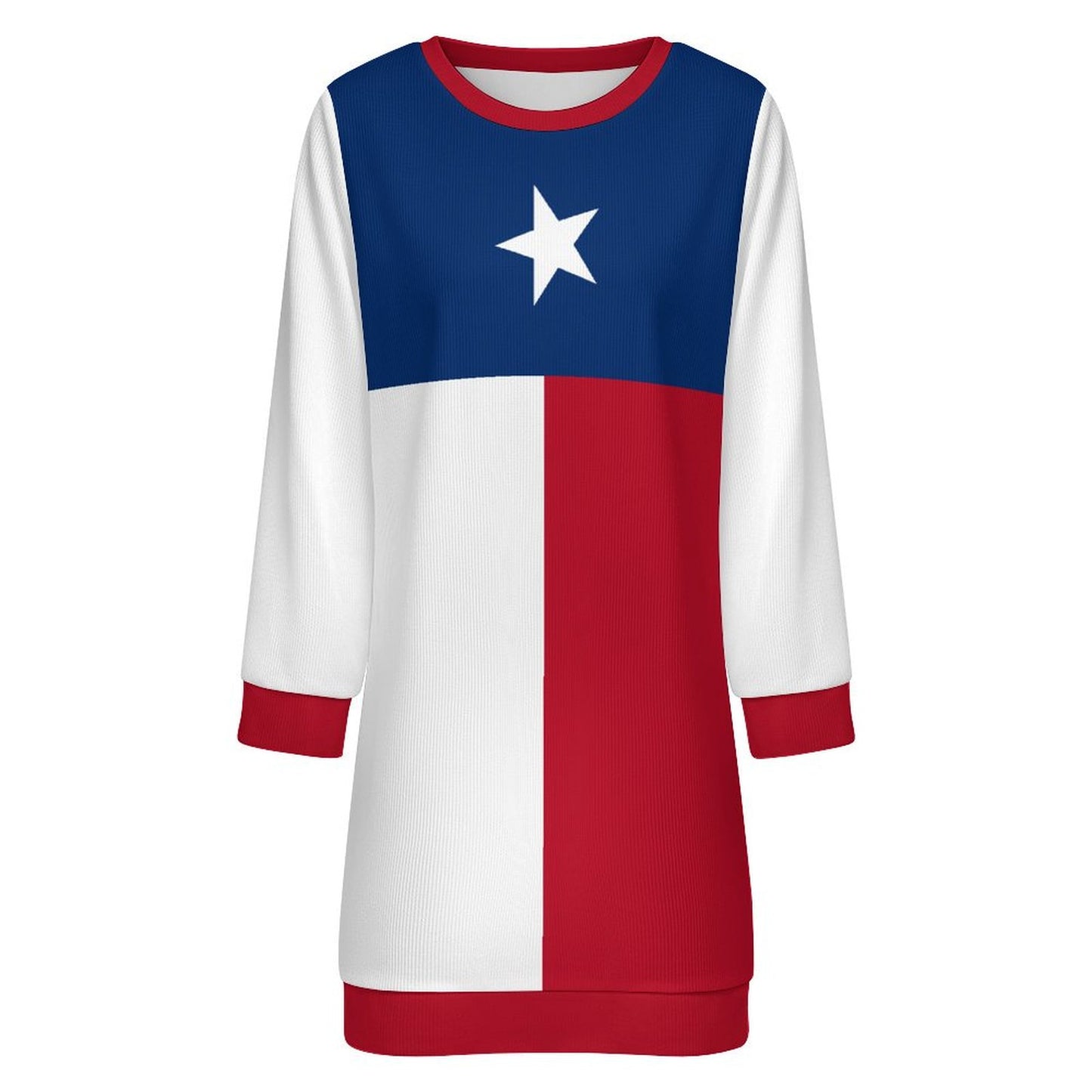 Texas Flag Inspired Sweater Dress