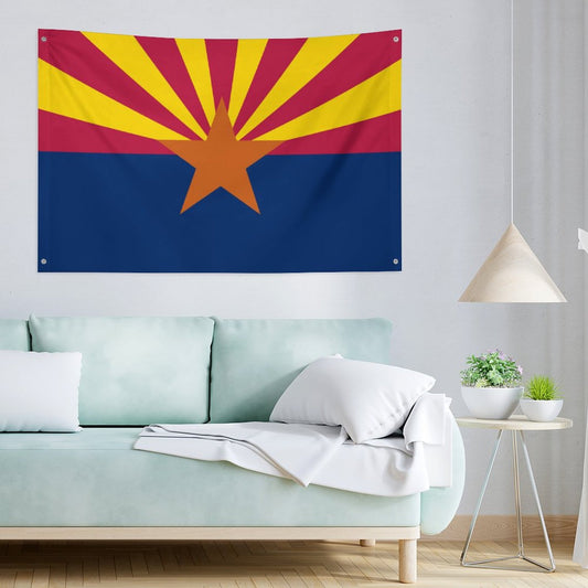 Arizona Flag Inspired Wall Mount Flag with Four Grommets (35x59 in)