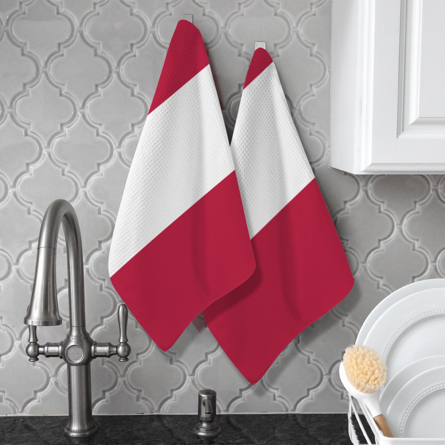 Georgia Flag Inspired Kitchen Towel 40X60cm (Pack of 2) (Made in the USA)