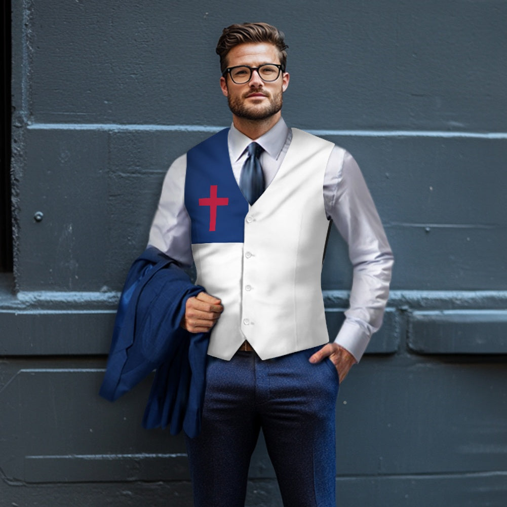 Christian Flag Suit vest jacket