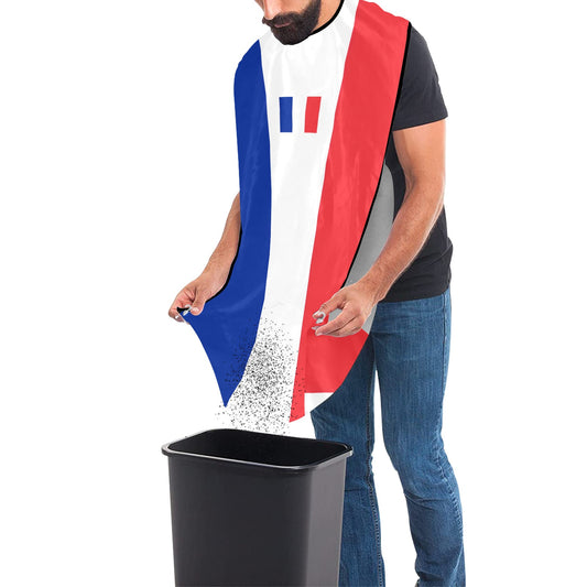 France Flag Beard Bib Apron for Men Shaving & Trimming