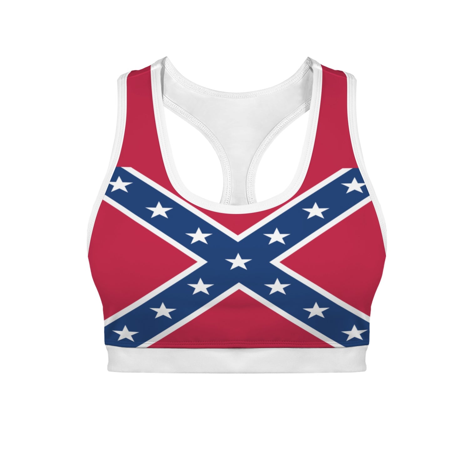 Confederate Battle Flag Racerback Sports Bra