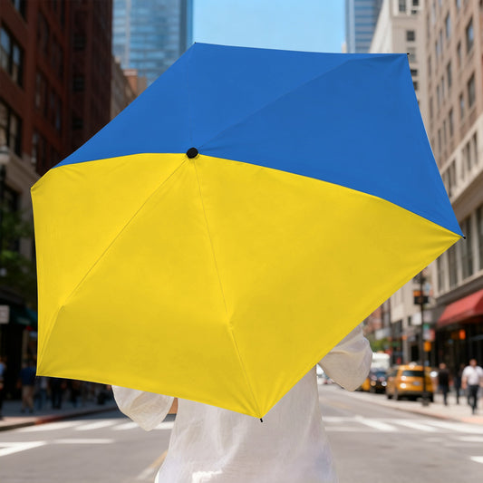 Ukraine Flag Inspired Mini Compact Umbrella