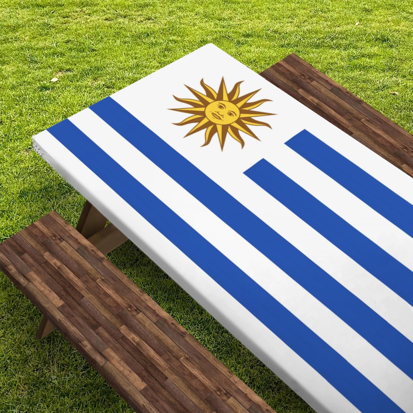 Uruguay Flag Picnic Table Cover (72" x 30") (Made in the USA)