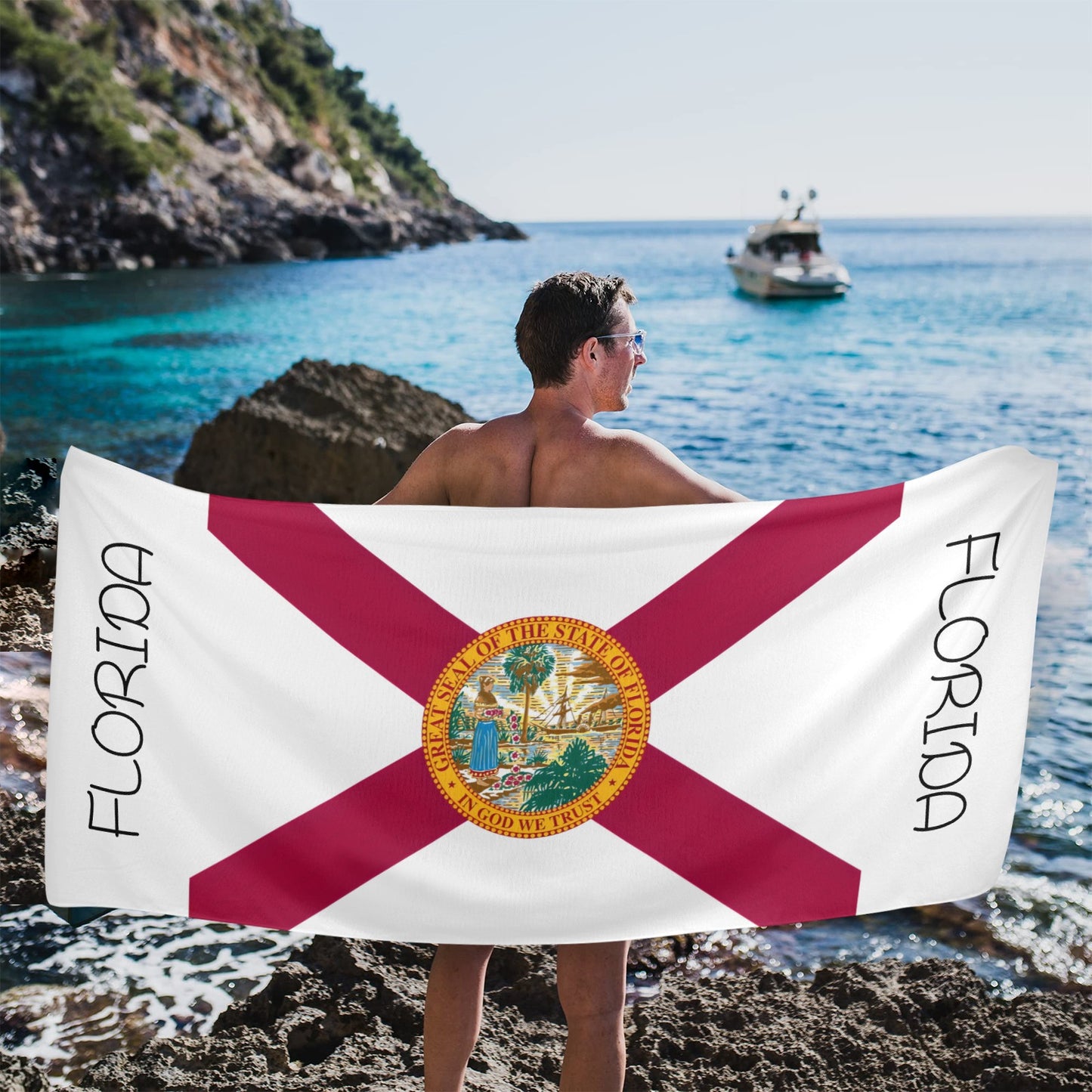Florida Flag Beach Towel 31"x71" (Made in USA)
