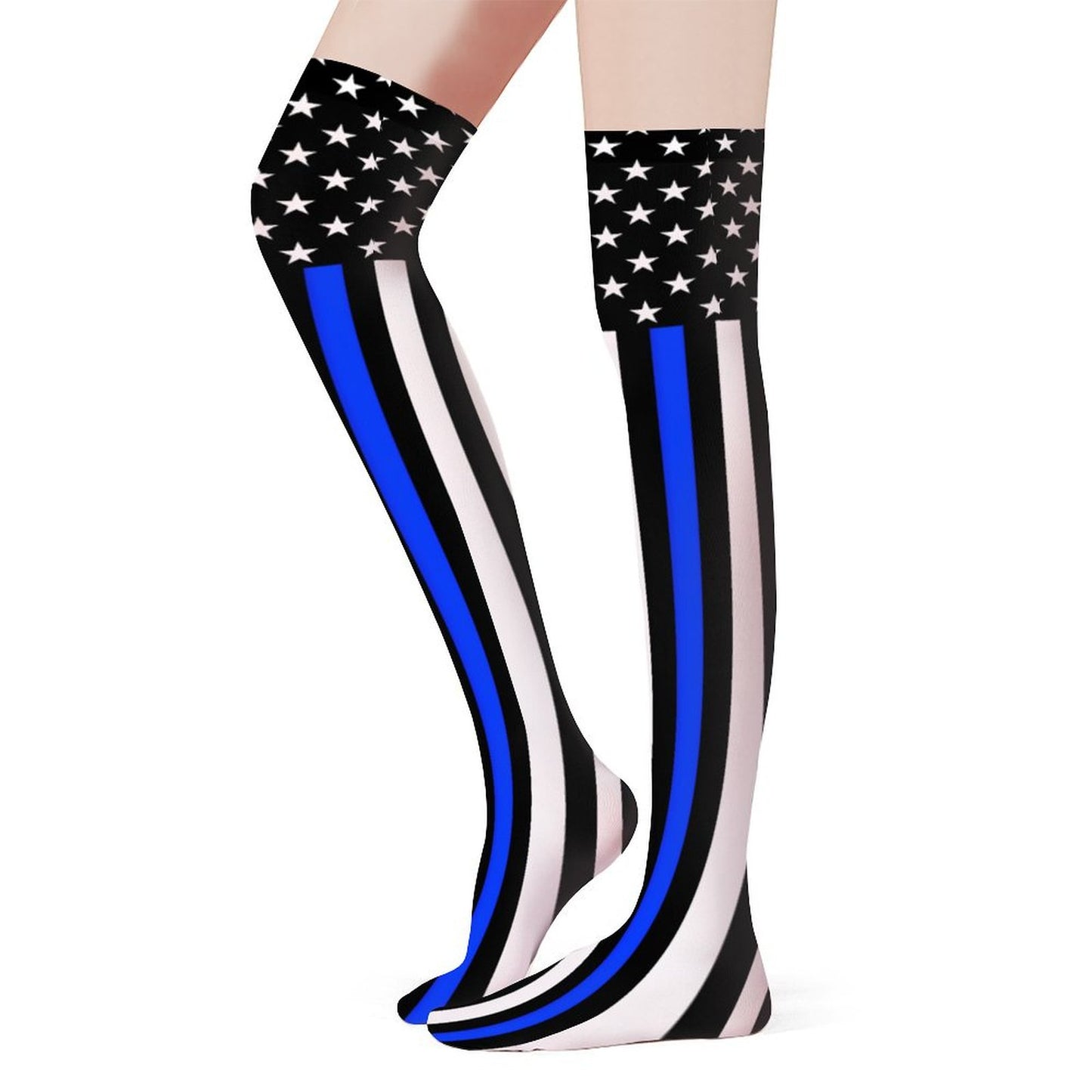 Thin Blue Line Flag Trendy Stockings(Long)