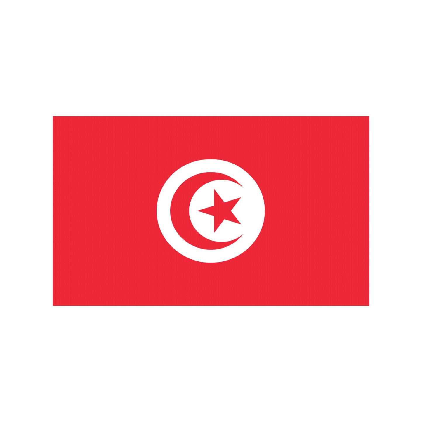 Red flag with crescent, star; Luv My Flag design.