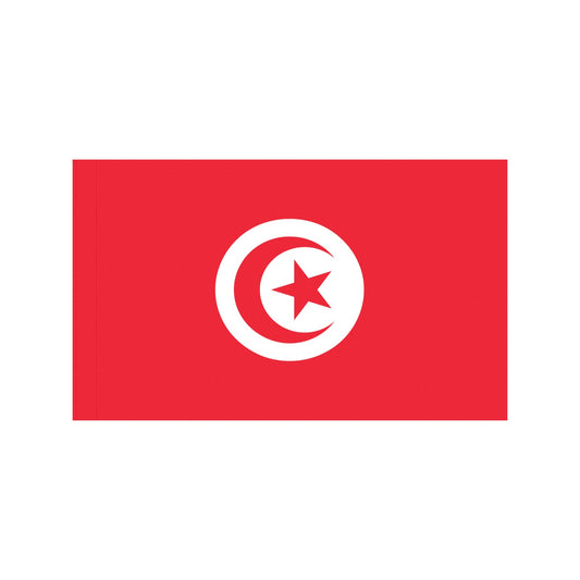 Red flag with crescent, star; Luv My Flag design.