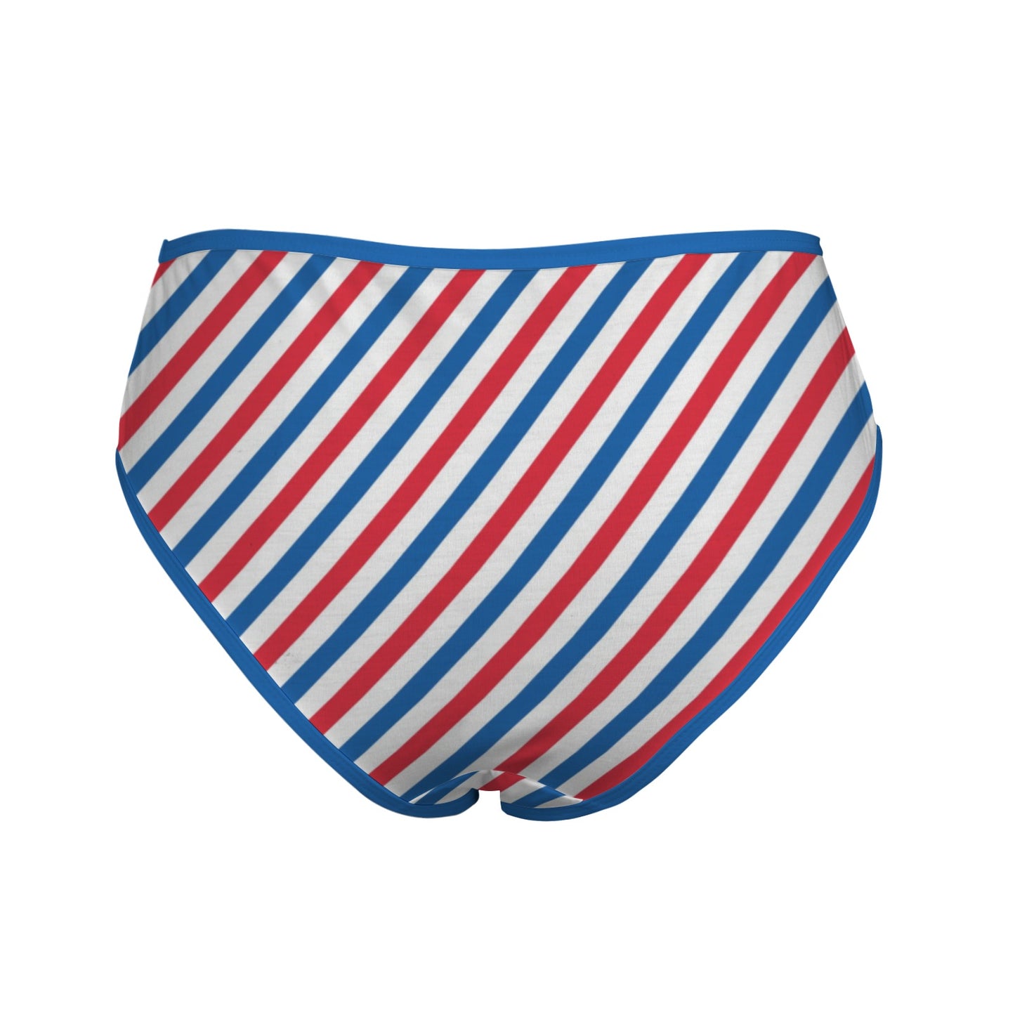 USA/American Flag Inspired Striped Pattern Women's High Waisted Brief